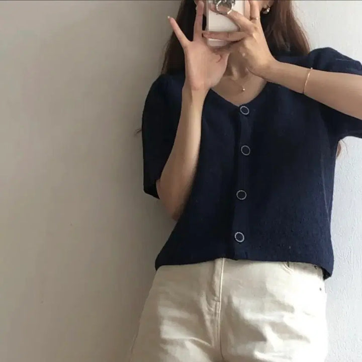 [BUNJANG] Archive J2U Monet Cardigan &amp; Knit Vest Set / 아카이브 제이투유 모네가디건 네이비 + 니트베스트