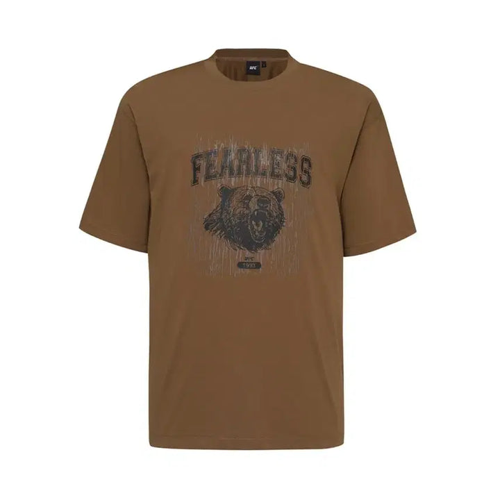 [BUNJANG] UFC Roar Bear T-Shirt Set (Brown &amp; Black) / UFC 로어베어 반팔티셔츠 브라운 &amp; 블랙 2벌세트 일괄