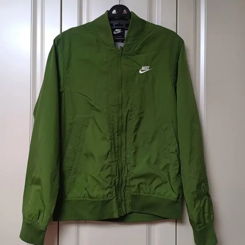 [BUNJANG] Nike Green Nylon Bomber Jacket (Size S) / 나이키그린 나일론 붐버점퍼자켓 S 90사이즈/남여공용
