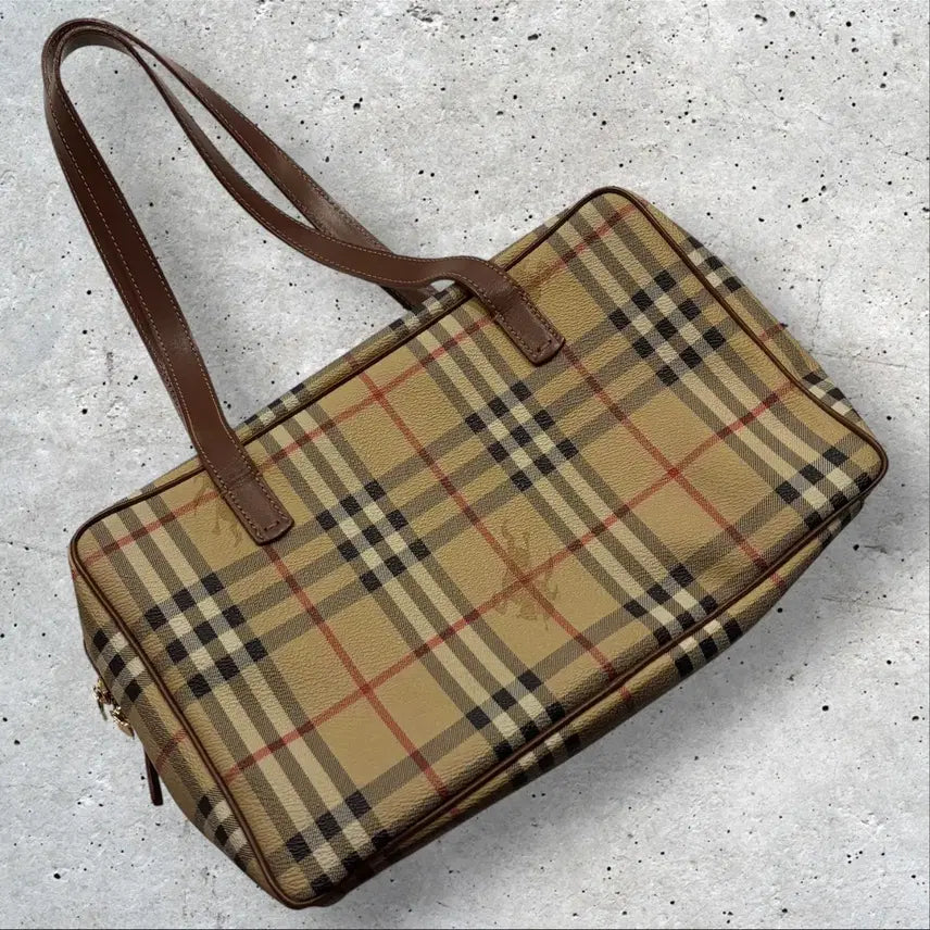 [BUNJANG] Burberry Nova Check Barrette Tote Bag / 버버리 체크노바 바게트 패턴 토트백