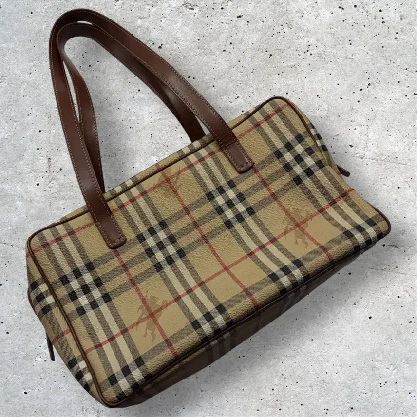 [BUNJANG] Burberry Nova Check Barrette Tote Bag / 버버리 체크노바 바게트 패턴 토트백