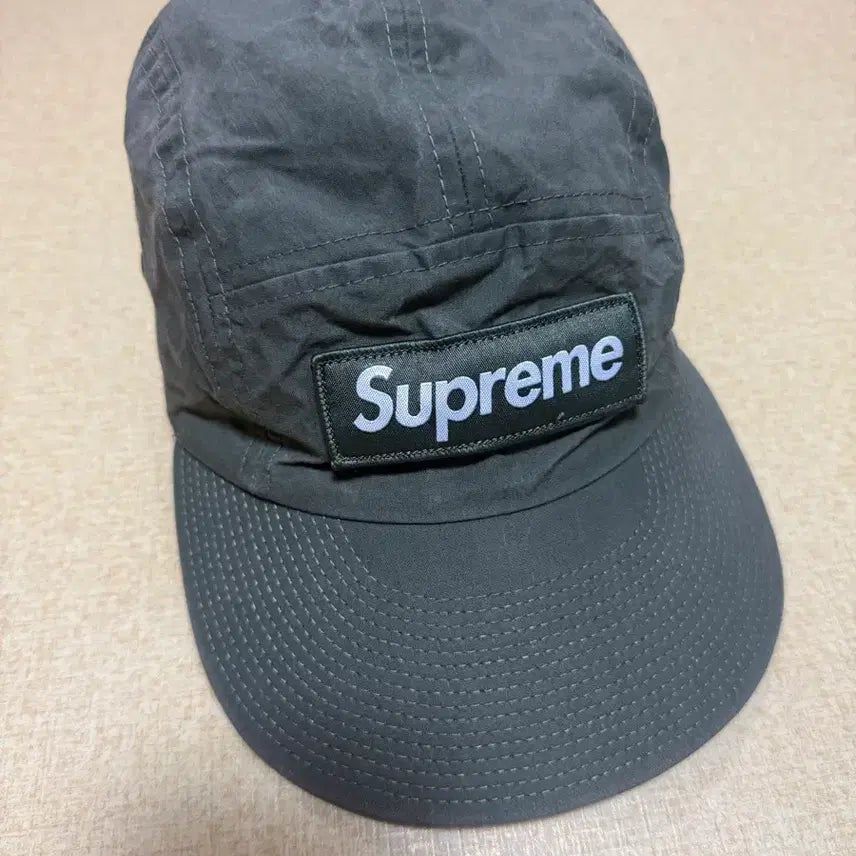 [BUNJANG] Supreme Waxed Cotton Camp Cap Olive / 슈프림 왁스 코튼 캠프캡 올리브 - 23FW