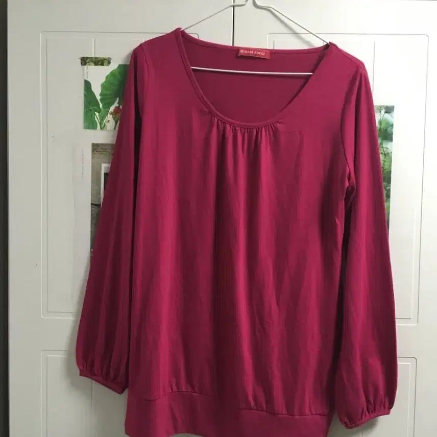 [BUNJANG] Vintage Pink Long T-shirt Y2K Style / 빈티지 자주핑크 롱티셔츠 y2k 키키 갸루 너드
