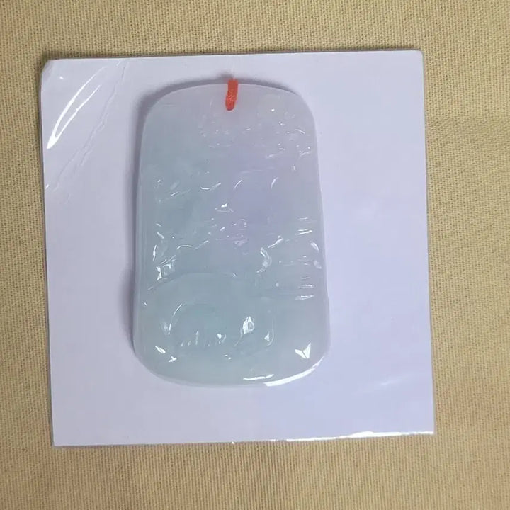 [BUNJANG] Carved Jade Pendant / 천연비취 조각 팬던트 미사용