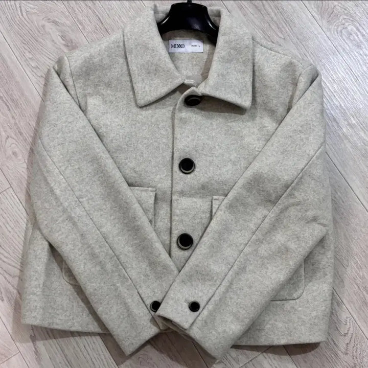 [BUNJANG] Mixxo Macara Short Jacket Oatmeal Mélange L / 미쏘 맥카라 숏자켓 오트밀 멜란지 L