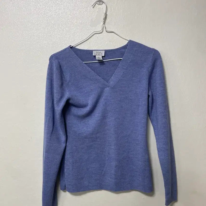 [BUNJANG] Vintage9 V-Neck Knit Purple / 빈티지구 LOFT 브이넥 니트 퍼플