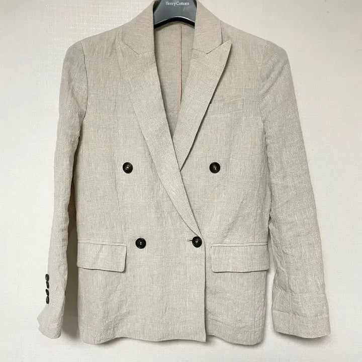 [BUNJANG] Brunello Cucinelli Linen Double Breasted Jacket / Brunello Cucinelli 린넨 더블 자켓 40 정품