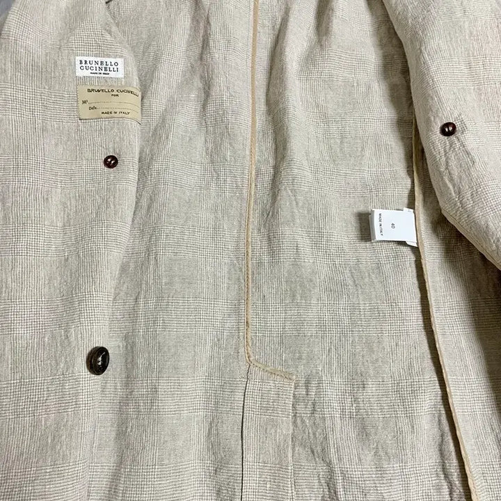 [BUNJANG] Brunello Cucinelli Linen Double Breasted Jacket / Brunello Cucinelli 린넨 더블 자켓 40 정품