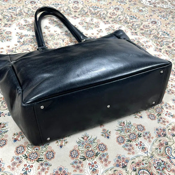 [BUNJANG] Porter Yoshida Clark Model Black Calf Leather Tote Bag / [B+등급 OS] 요시다포터 제팬 클라크모델 블랙 카프레더 토트백