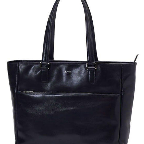 [BUNJANG] Porter Yoshida Clark Model Black Calf Leather Tote Bag / [B+등급 OS] 요시다포터 제팬 클라크모델 블랙 카프레더 토트백