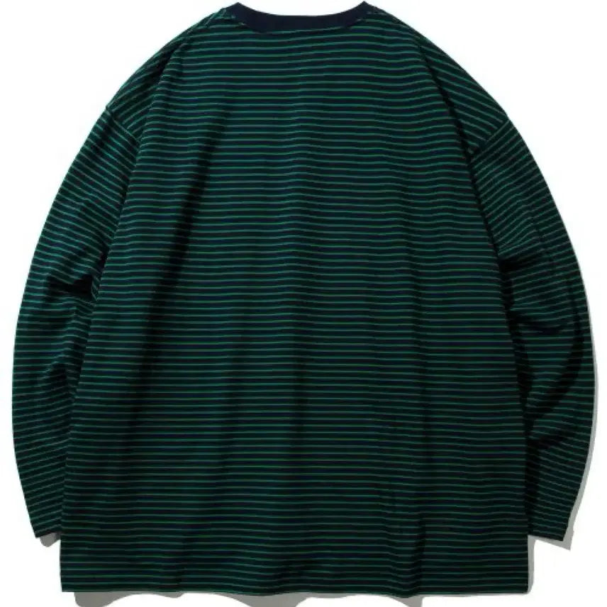 [BUNJANG] Lee Stripe Oversized Long Sleeve T-Shirt (Navy) / (선착순판매)리(Lee) - 스트라이프 오버핏 롱 슬리브 티셔츠 네이비