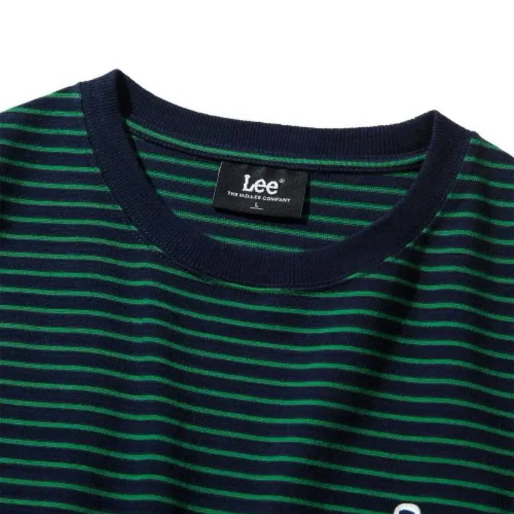 [BUNJANG] Lee Stripe Oversized Long Sleeve T-Shirt (Navy) / (선착순판매)리(Lee) - 스트라이프 오버핏 롱 슬리브 티셔츠 네이비