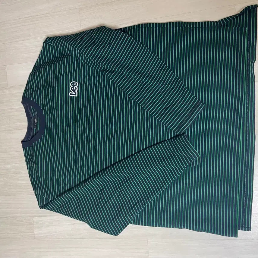 [BUNJANG] Lee Stripe Oversized Long Sleeve T-Shirt (Navy) / (선착순판매)리(Lee) - 스트라이프 오버핏 롱 슬리브 티셔츠 네이비