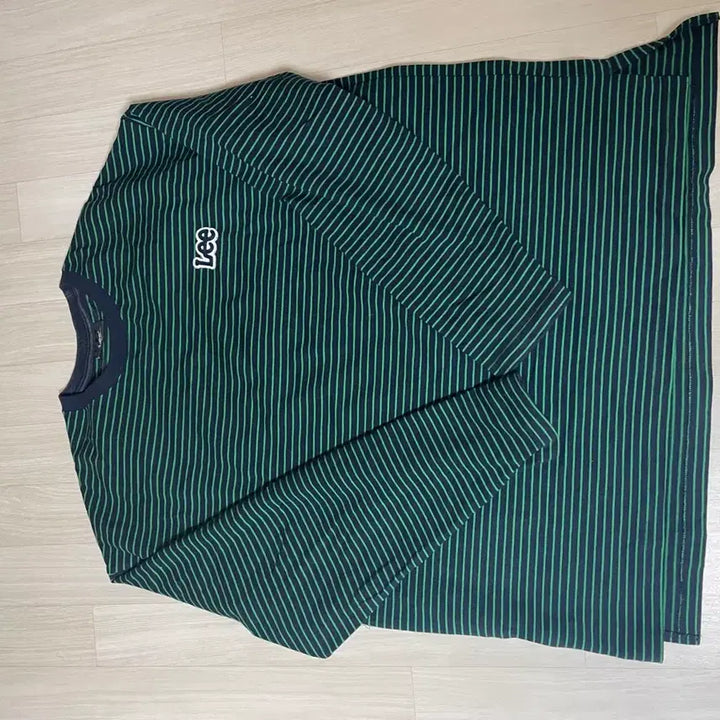 [BUNJANG] Lee Stripe Oversized Long Sleeve T-Shirt (Navy) / (선착순판매)리(Lee) - 스트라이프 오버핏 롱 슬리브 티셔츠 네이비