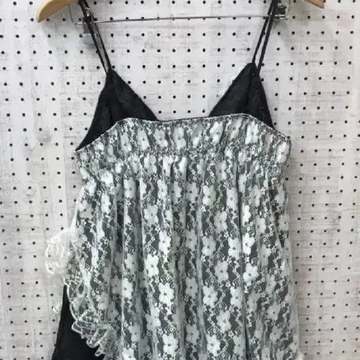 [BUNJANG] Vintage Lace Slip Dress Ribbon Strap / 빈티지 레이스 슬립 원피스 리본 끈나시