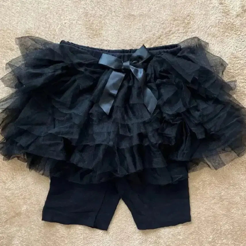 [BUNJANG] Vintage Tiered Tutu Skirt Pants / 빈티지 캉캉스커트 튜튜치마바지 팬츠