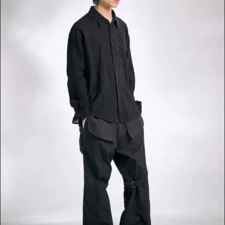 [BUNJANG] Hatching Room Bondage Pants Washed Black / (2)해칭룸 본디지 팬츠 워시드 블랙