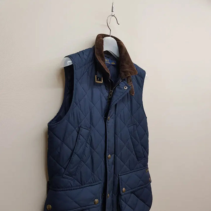 [SOLD OUT] 폴로 랄프로렌 코듀로이 카라  퀼팅 패딩 베스트  s사이즈