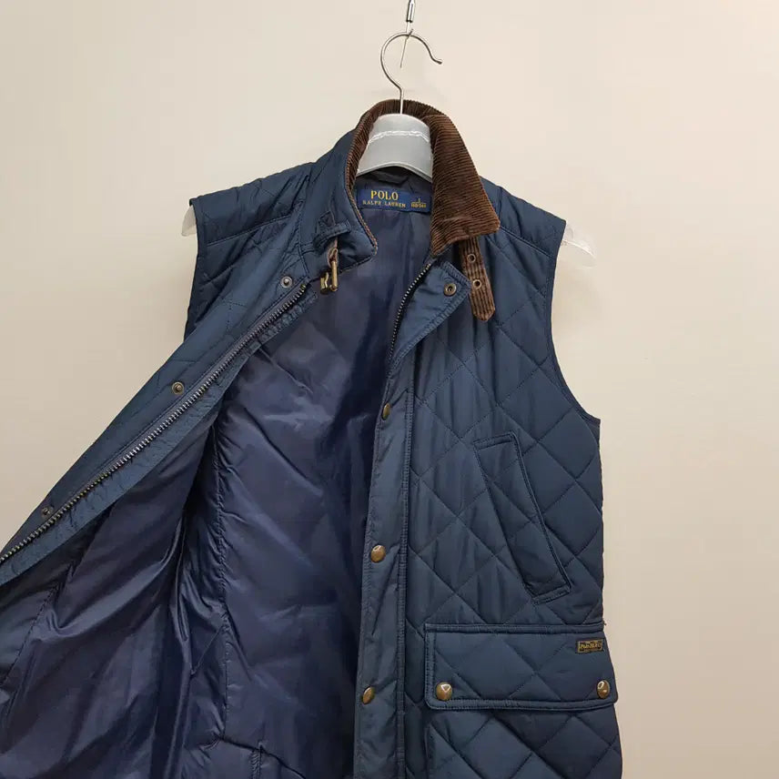 [SOLD OUT] 폴로 랄프로렌 코듀로이 카라  퀼팅 패딩 베스트  s사이즈