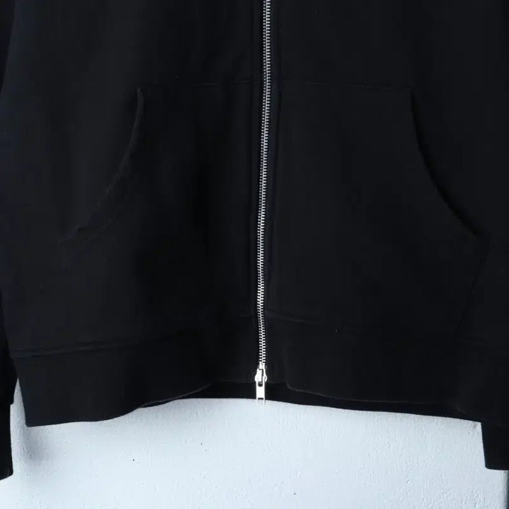 [BUNJANG] Personal Pack Basic Two-Way Hoodie Black / (M-L) 퍼스널팩 후드집업 블랙 무지 스웻 기본 투웨이-17457