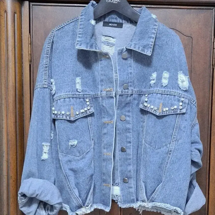 [BUNJANG] AGNESS Washed Denim Jacket / AGNESS 워싱 데님 자켓
