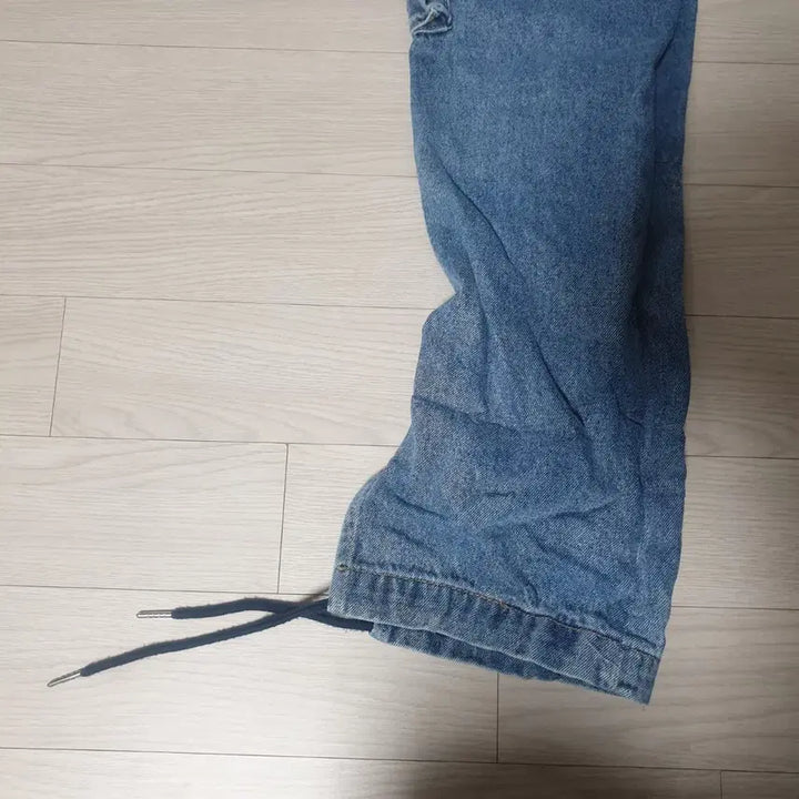 [BUNJANG] Denim Cargo Jogger Pants / 청 데님 카고 조거팬츠