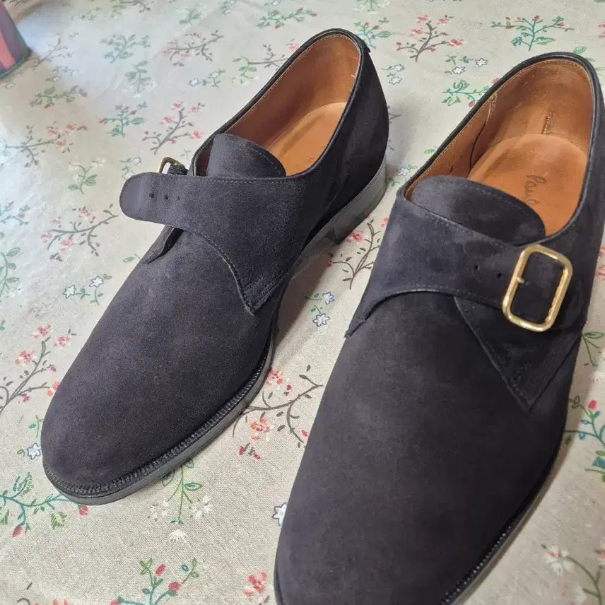 [BUNJANG] Paul Smith Suede Monk Strap Shoes - Black / 풀 스미스 스웨이드  몽크 스트랩 구두 블랙