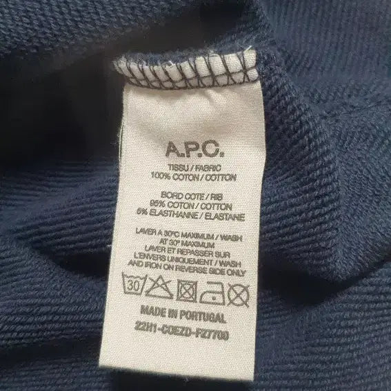 [BUNJANG] A.P.C. Navy Logo Sweatshirt / 아페쎄