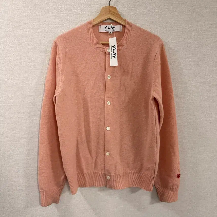 [BUNJANG] Comme des Garcons Pastel Small Red Emblem Cardigan / (M) 꼼데가르송 파스텔 스몰 레드 와펜 가디건 새상품