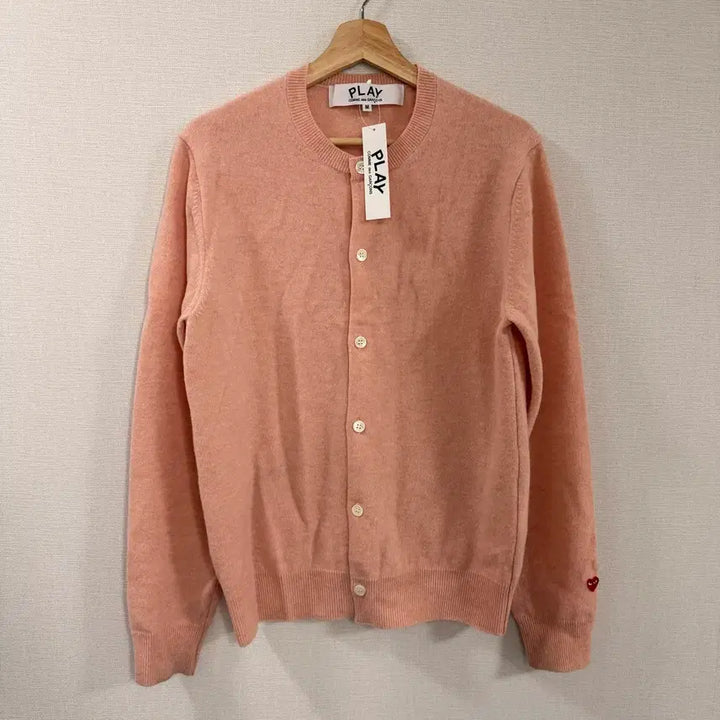 [BUNJANG] Comme des Garcons Pastel Small Red Emblem Cardigan / (M) 꼼데가르송 파스텔 스몰 레드 와펜 가디건 새상품