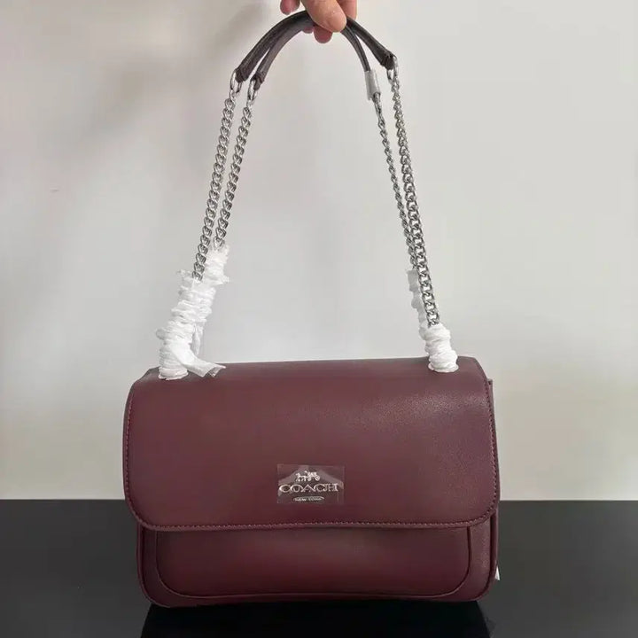 [BUNJANG] Coach Leather Flap Chain Shoulder Bag / [코치] CCF09CCF10 아울렛 여성 소가죽 플랩 체인 숄더백