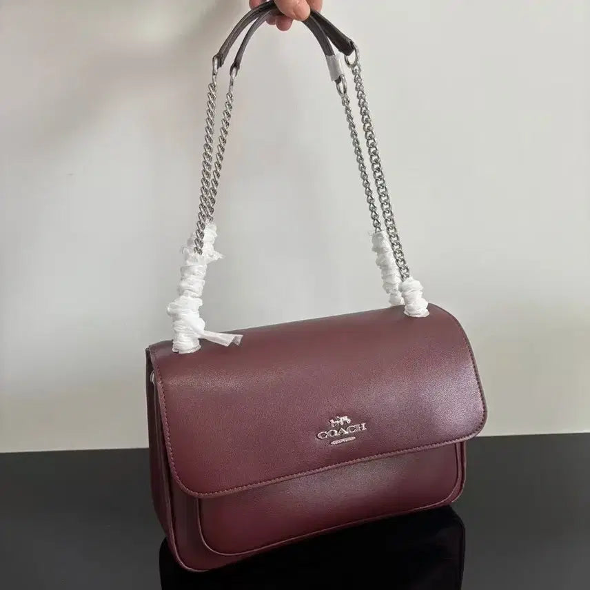 [BUNJANG] Coach Leather Flap Chain Shoulder Bag / [코치] CCF09CCF10 아울렛 여성 소가죽 플랩 체인 숄더백