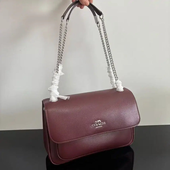 [BUNJANG] Coach Leather Flap Chain Shoulder Bag / [코치] CCF09CCF10 아울렛 여성 소가죽 플랩 체인 숄더백