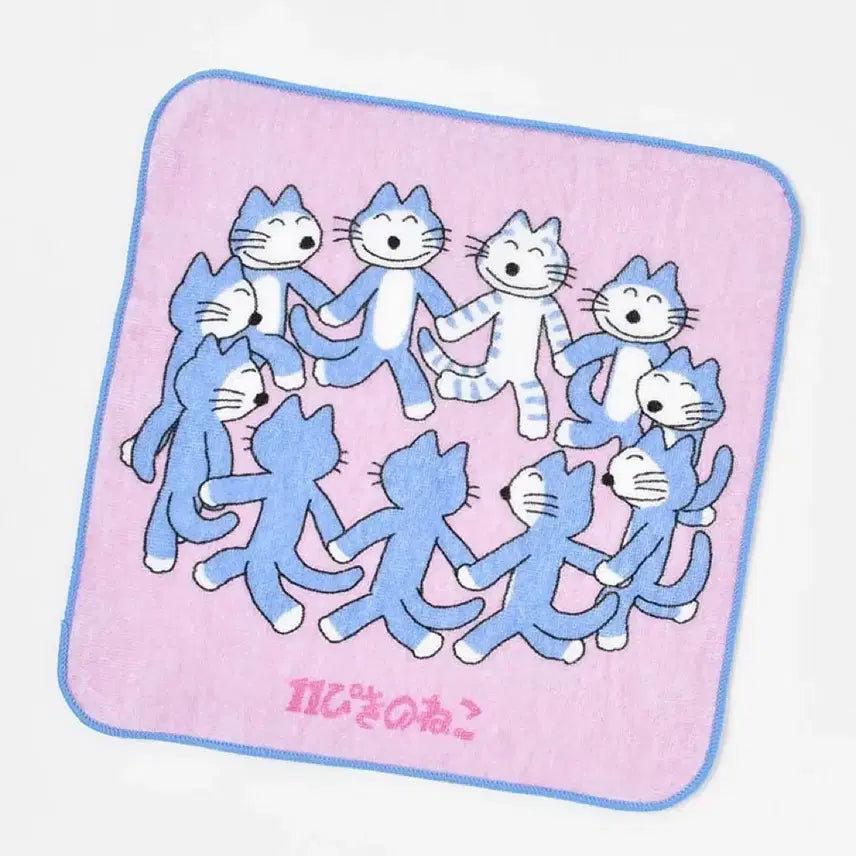 [BUNJANG] 11 Cats Mini Towel Handkerchief Set (3 Types) / 일본 11마리 고양이 쁘티 타월 수건 손수건 3종
