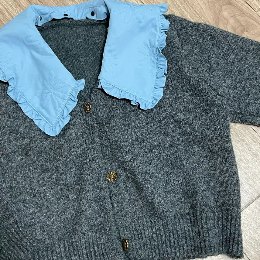 [BUNJANG] Detachable Collar Cardigan / 카라 탈부착 가디건