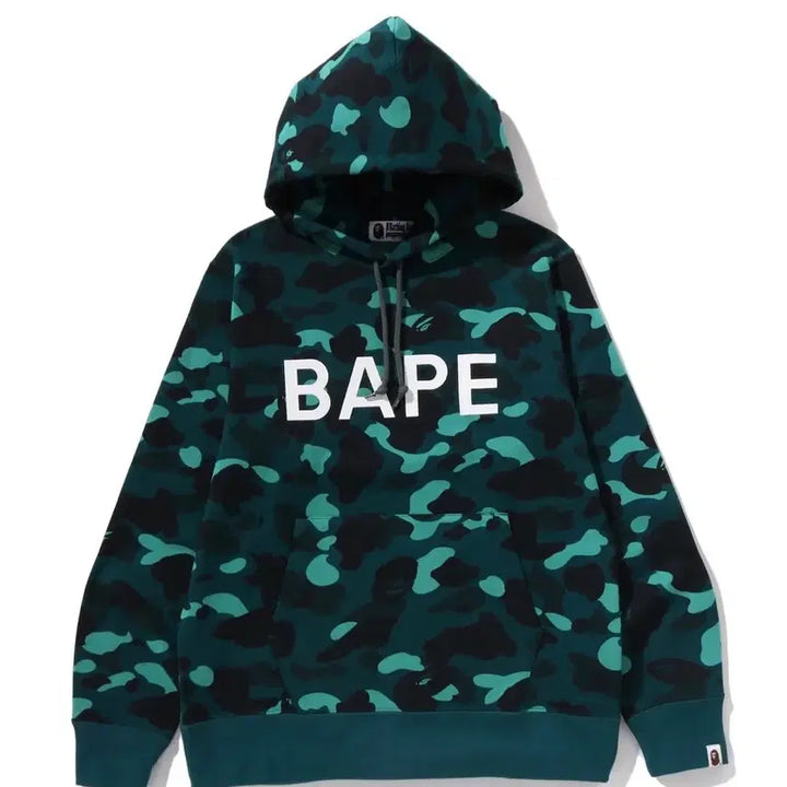[BUNJANG] BAPE Camo Pullover Hoodie Green / 베이프 카모 풀오버 후드그린