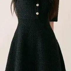 [BUNJANG] Roem Color Block Collar Sweater Dress / 새상품 로엠 배색카라 5부 스웨터 원피스, s