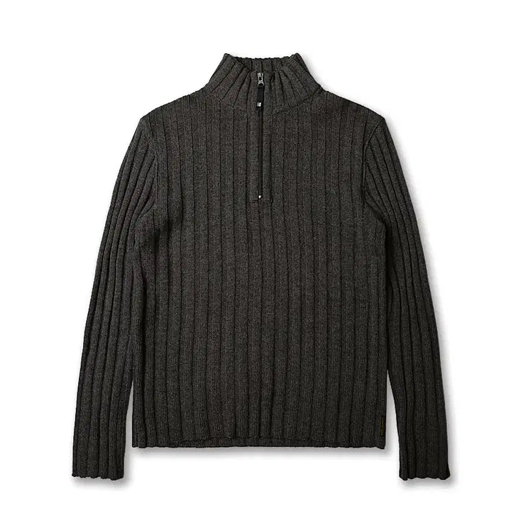 [BUNJANG] Armani Jeans Simin T Charcoal Half-Zip Knit / 아르마니 진 [Armani Jeans] Simin T 차콜 하프 짚업니트