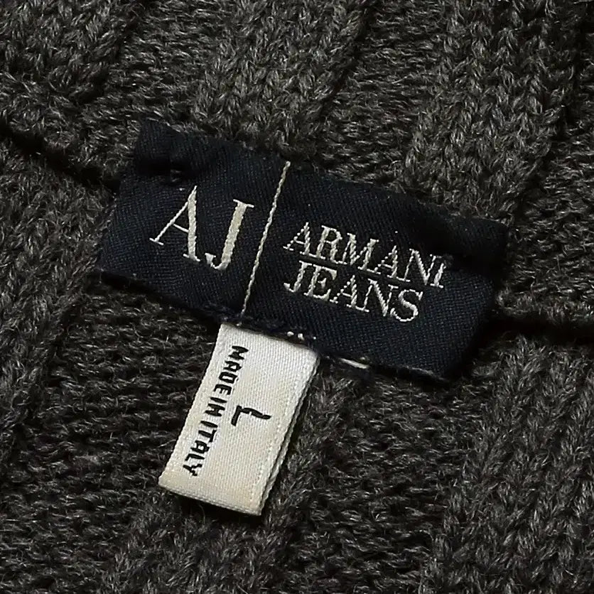 [BUNJANG] Armani Jeans Simin T Charcoal Half-Zip Knit / 아르마니 진 [Armani Jeans] Simin T 차콜 하프 짚업니트