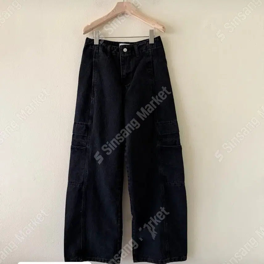 [BUNJANG] Side Pocket Wide Denim Pants / 사이드 포켓 와이드 데님(새상품)