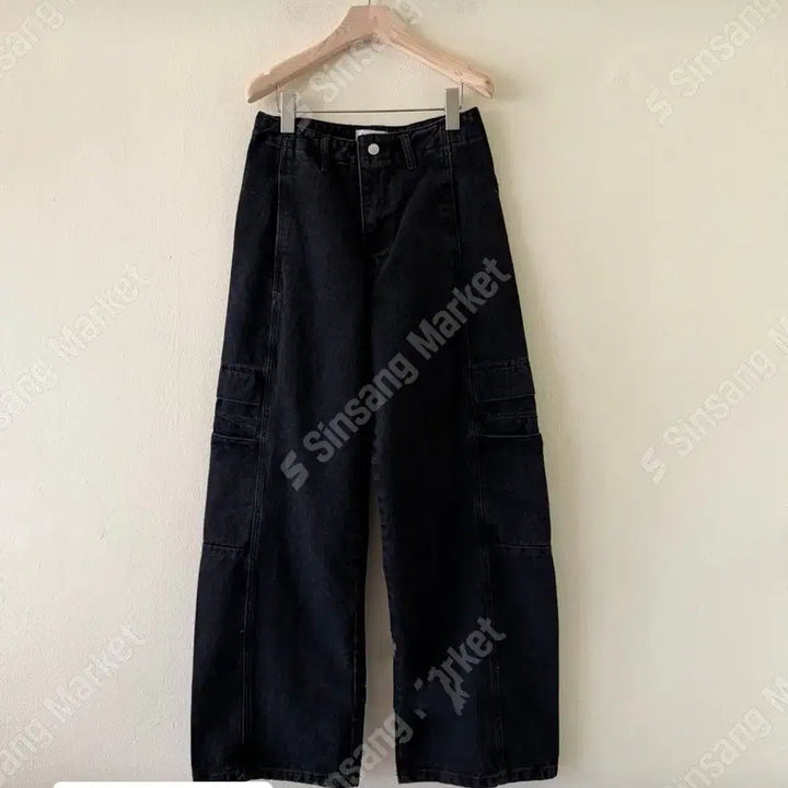 [BUNJANG] Side Pocket Wide Denim Pants / 사이드 포켓 와이드 데님(새상품)