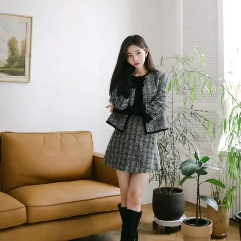 [BUNJANG] Milkcocoa Tweed Set / (자켓+스커트) 밀크코코아 트위드 세트