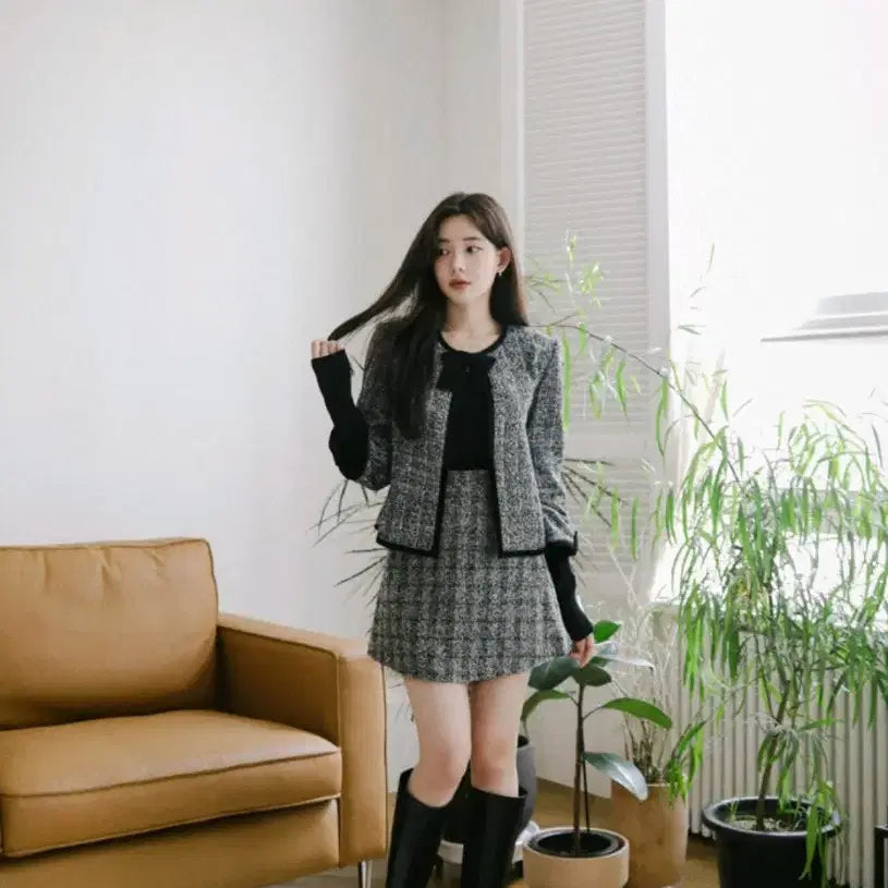 [BUNJANG] Milkcocoa Tweed Set / (자켓+스커트) 밀크코코아 트위드 세트