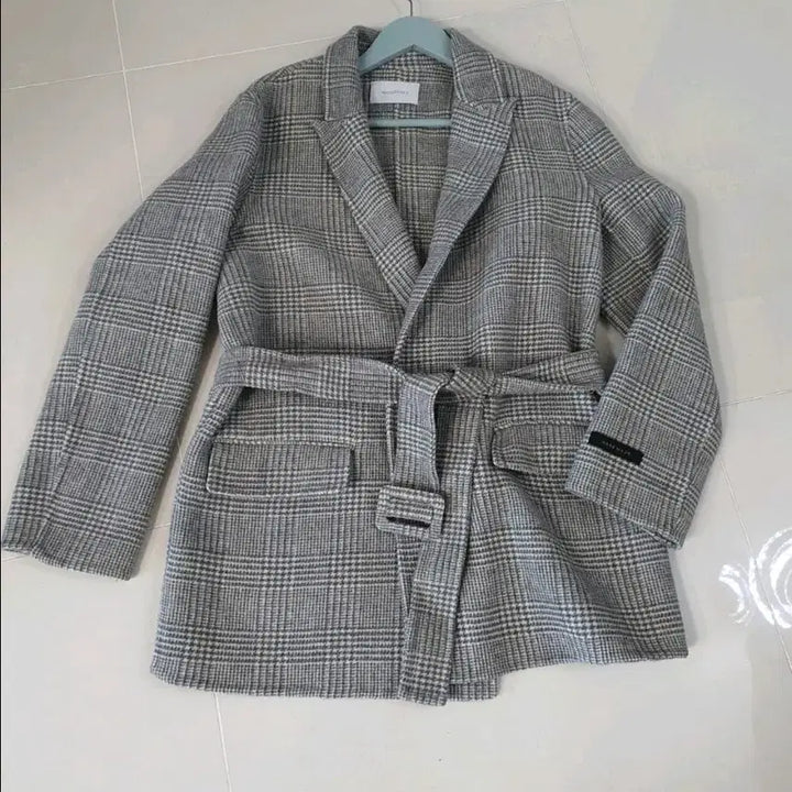 [BUNJANG] NACQUEEN 3.3 Check Belt Handmade Coat for Women / NACQUEEN3.3 체크 벨트 핸드메이드 코트 여성