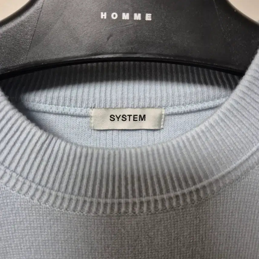 [BUNJANG] System Homme Light Blue Wool Knit Sweater / (95) 시스템옴므 라이트블루 울 니트