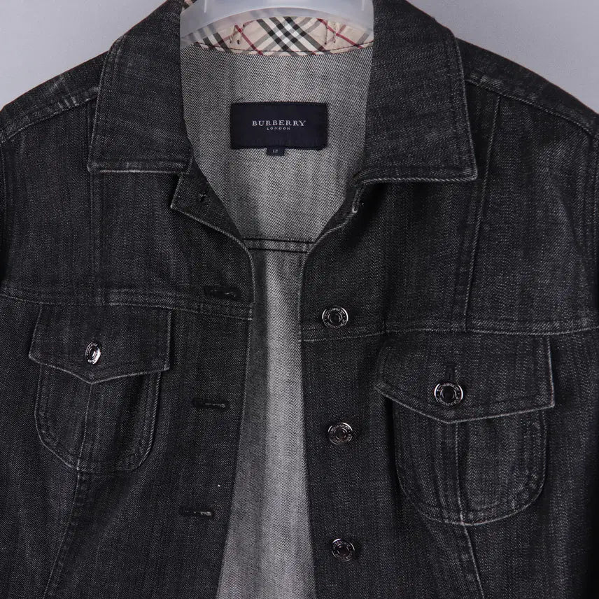[BUNJANG] Burberry London Denim Trucker Jacket (Black Denim) (13) / (여성) 버버리런던 데님 트러커 자켓 흑청 (13)