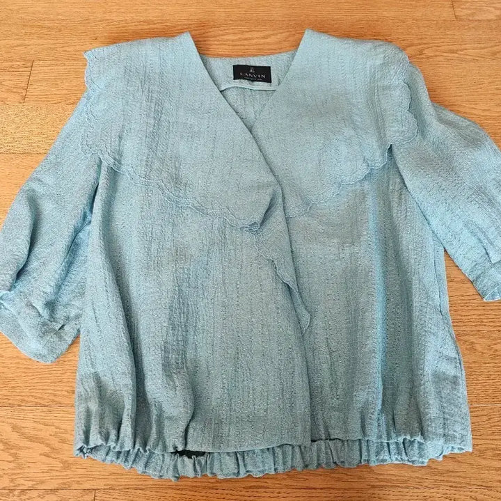 [SOLD OUT] (새상품) 랑방컬렉션 린넨혼방 세일러칼라 블라우스
