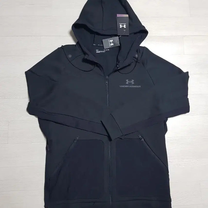 [BUNJANG] Under Armour Black Full Zip Hoodie XL / 언더아머 블랙 후드 집업