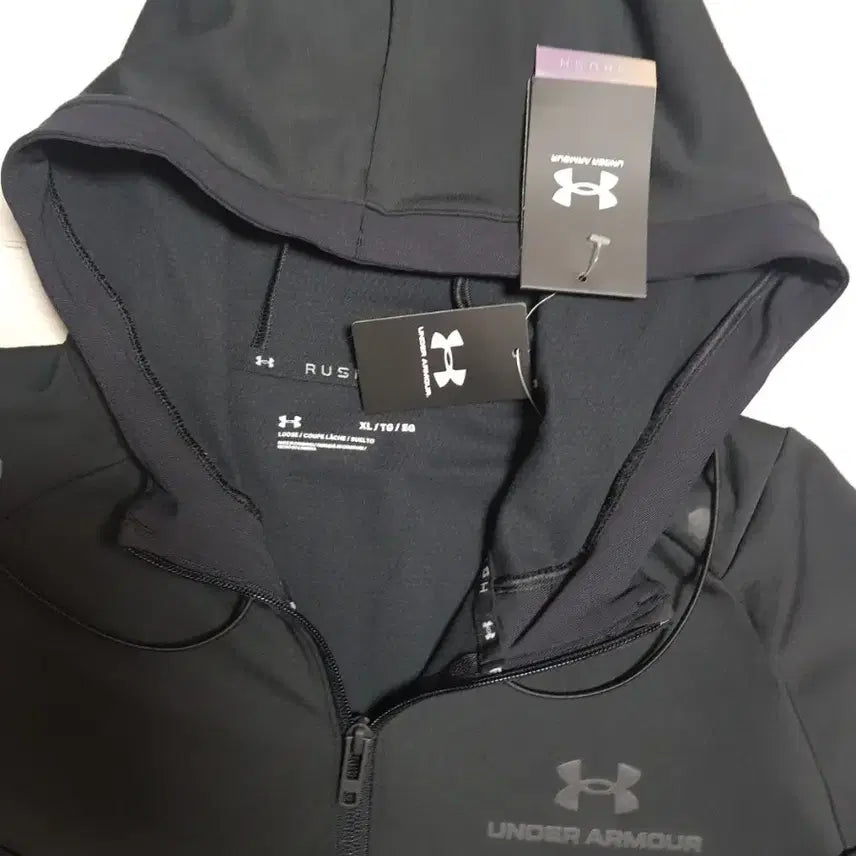 [BUNJANG] Under Armour Black Full Zip Hoodie XL / 언더아머 블랙 후드 집업