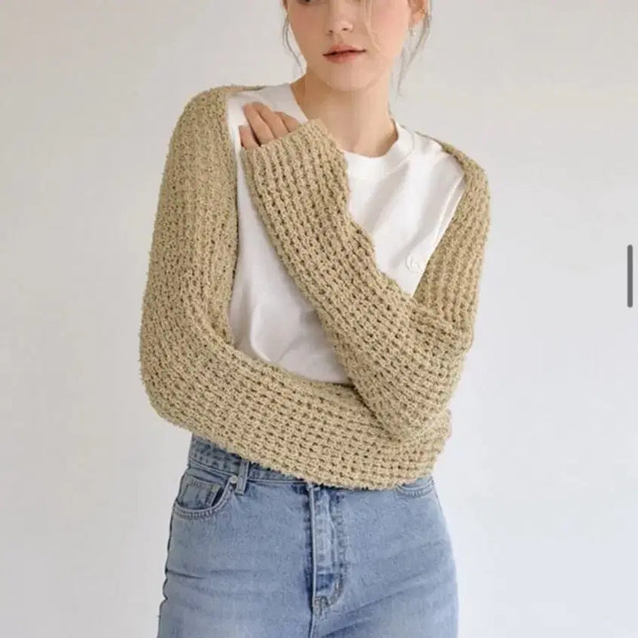 [BUNJANG] Riel Nutty Bolero Cardigan / 리엘 넛티 볼레로 카키